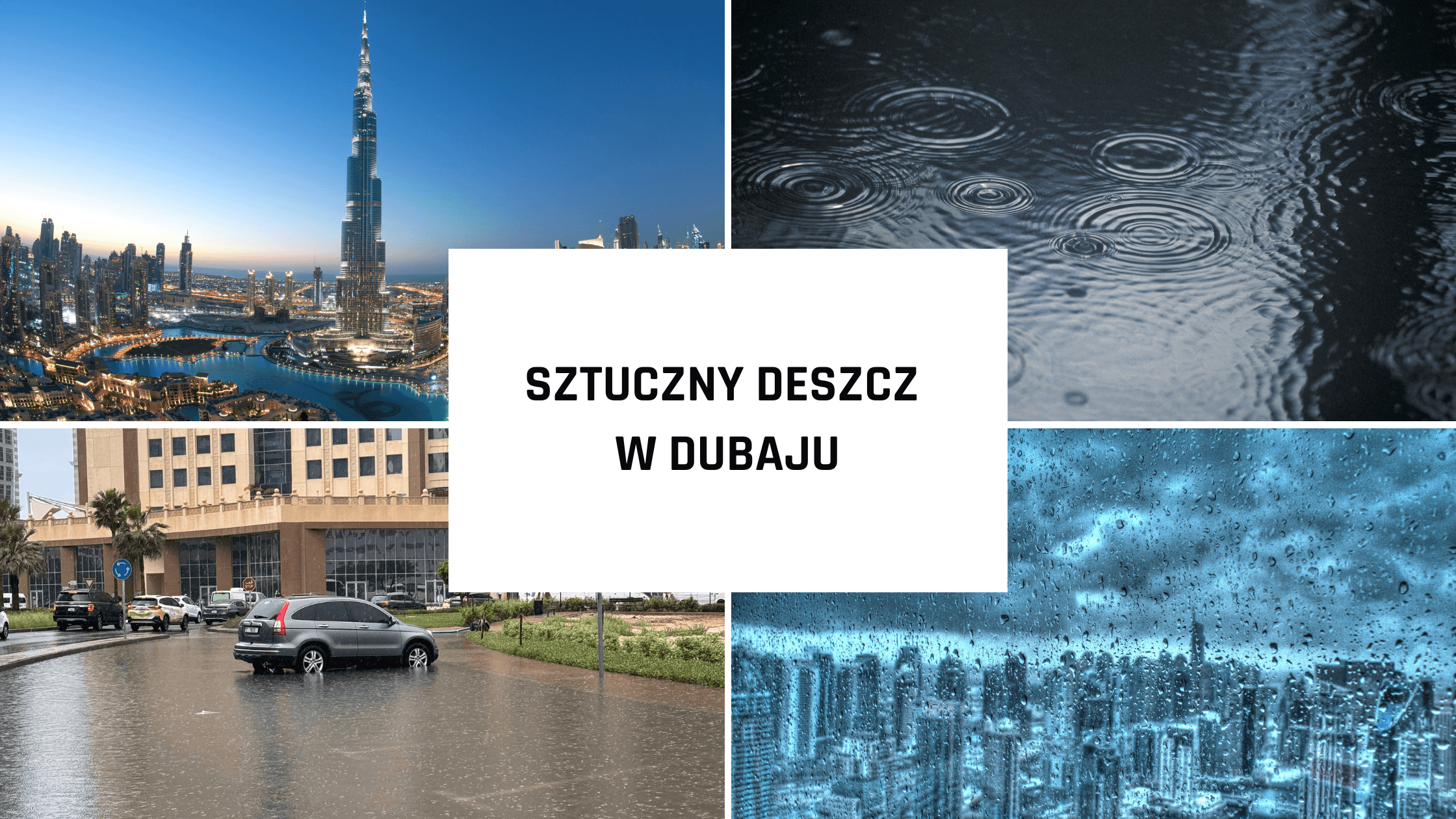 Sztuczny deszcz w Dubaju